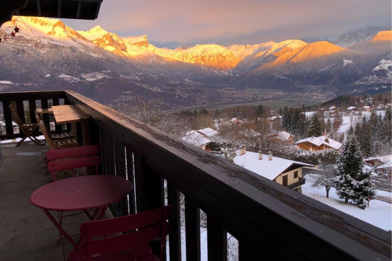 Large Apt 80M Superb View Mont-Blanc 6P Apartment กงบลู ภายนอก รูปภาพ